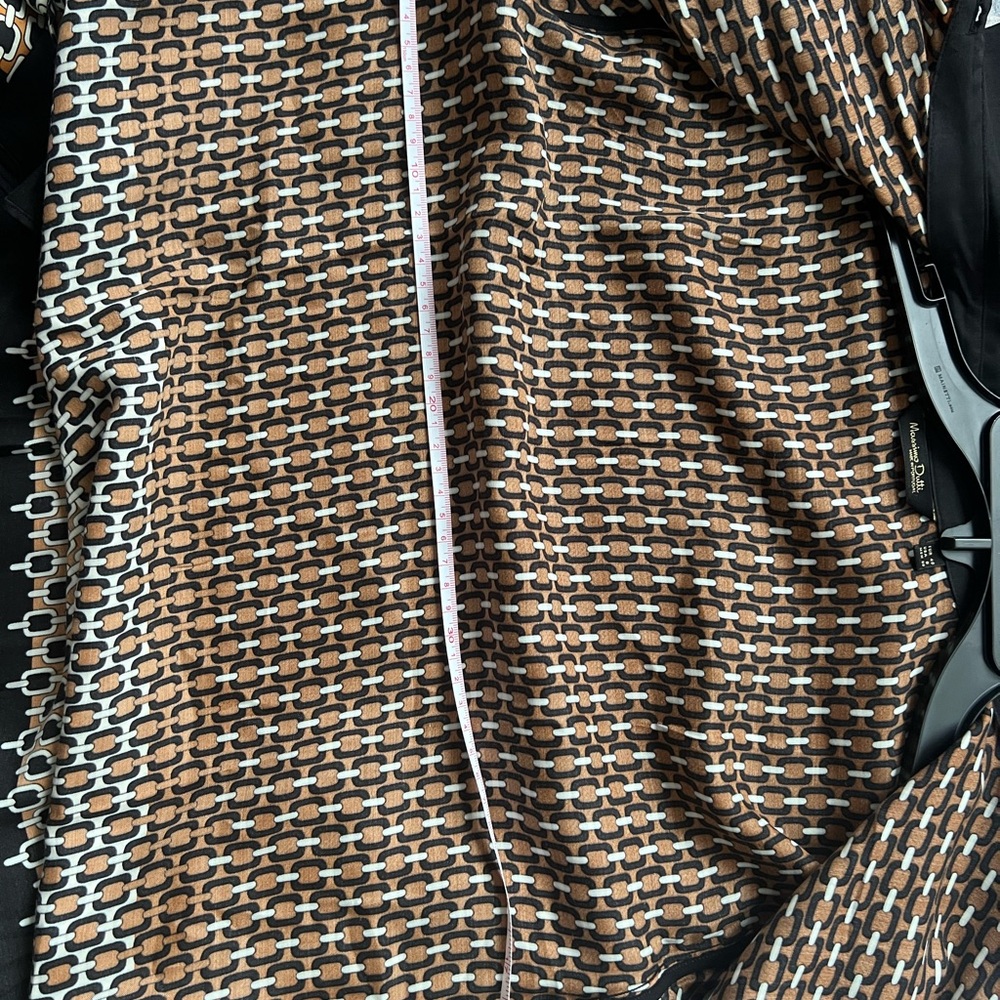 Massimo Dutti Brown Geometric Pattern Women's Shi… - image 4